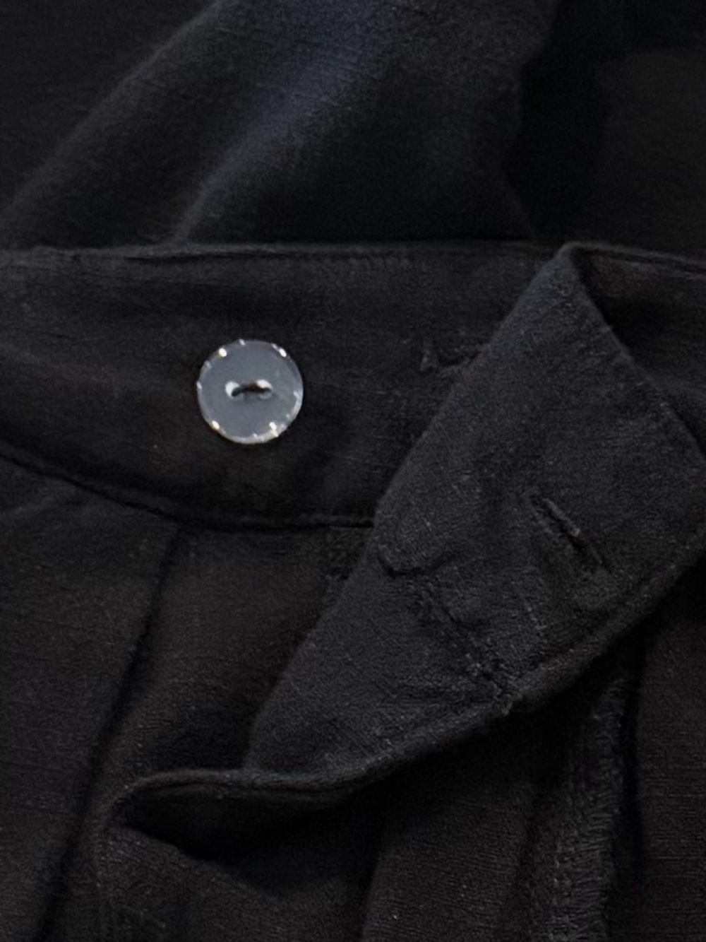 Be Cool Linen Shorts Size Large Black Side Pockets Flowy Comfortable Lightweight - Picture 8 of 10
